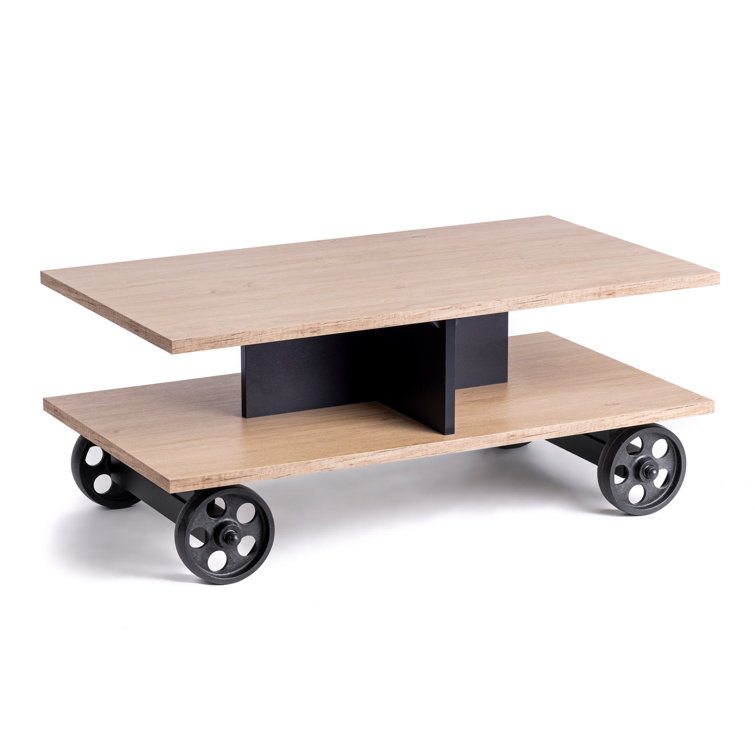 Williston Lever Wheel Coffee Table with Storage Wayfair.co.uk